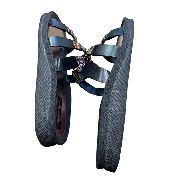 Grandco womens Sandals Black Beach Pool Slide Beaded Jeweled beach ,pool Box DZ - Picture 8 of 9